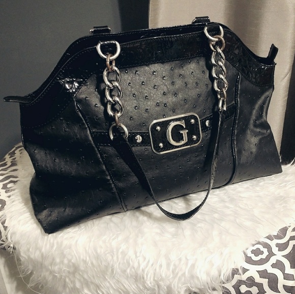 Guess Handbags - Guess Black Large Tote Handbag Purse
